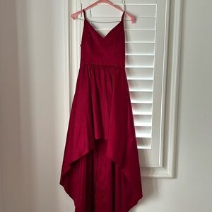 Girls High Low Red Dress
